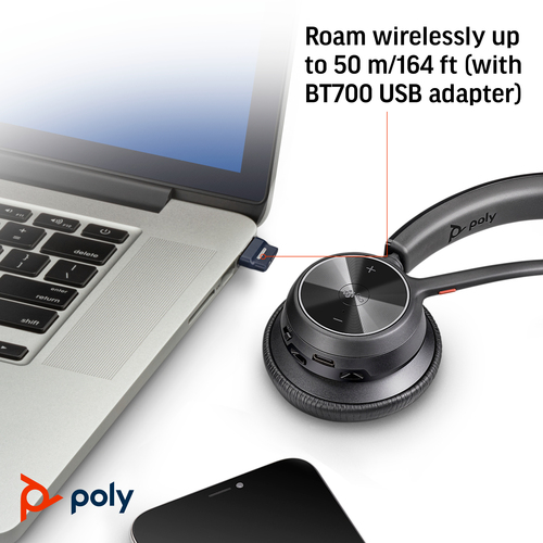 HP Poly Voyager 4310 Microsoft Teams Certified USB-A Headset +BT700 dongle – image 4