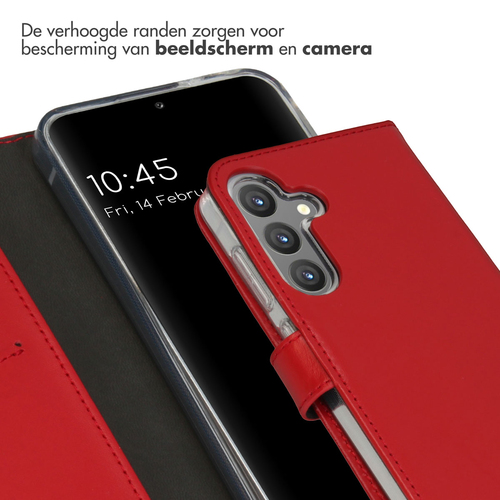 Selencia Echt Lederen Bookcase Samsung Galaxy S24 - Rood, afbeelding 4