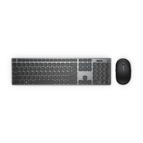 Dell KM717 keyboard Mouse included Office RF Wireless + Bluetooth QWERTY UK English Black, Grey