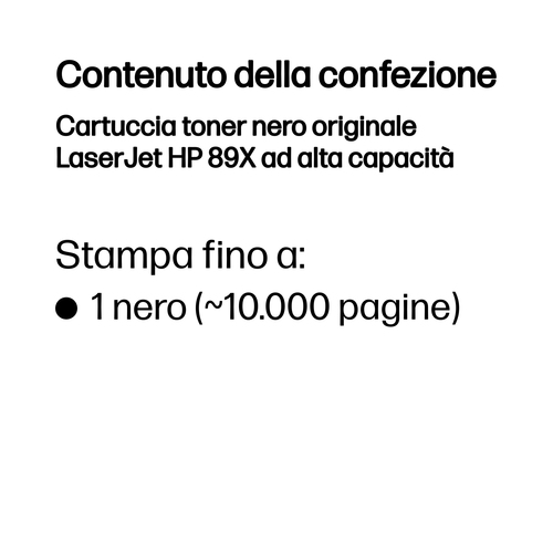 HP 89X – Toner nero originale