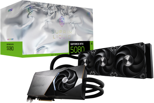 MSI VGA 16GB RTX5080 SUPRIM LIQUID 16G SOC 3xDP/HDMI GeForce RTX 5080 16G SUPRIM LIQUID SOC