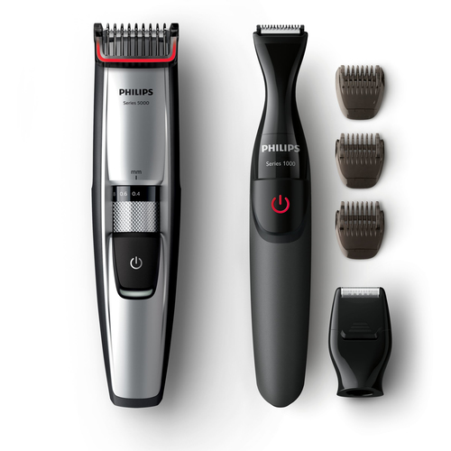 Philips BEARDTRIMMER Series 5000 0.2-mm precision settings Stubble trimmer