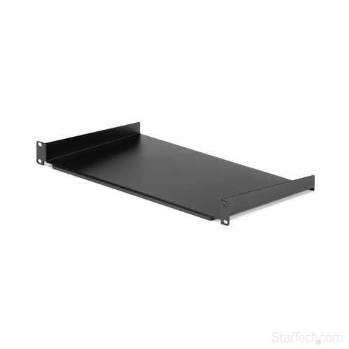 StarTech.com 1U Server Rack Cabinet Shelf - Fixed Deep Cantilever Rackmount Tray for 19 Data/AV/Network Enclosure w/cage nuts, screws Rackhylde Sort – billede 7