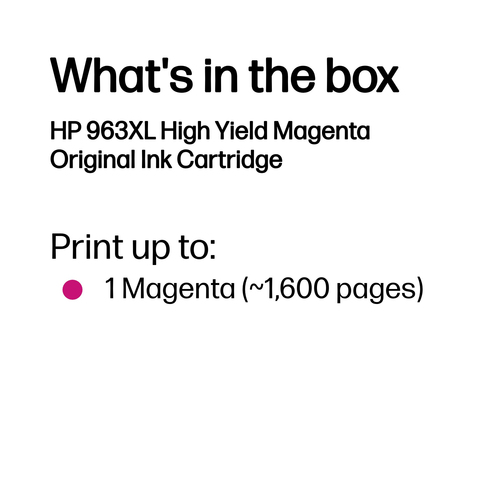 Original HP 963XL High Capacity Magenta Ink Cartridge - image 3