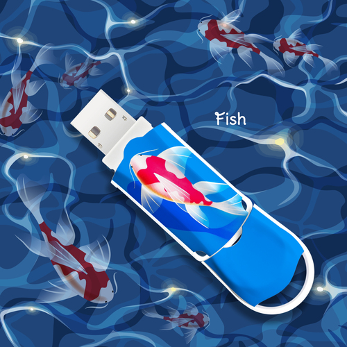 Integral 128GB USB3.0 DRIVE XPRESSION KOI FISH – image 3