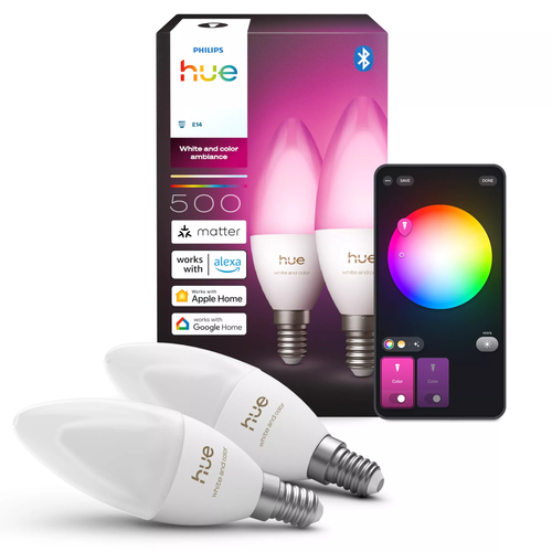 Philips Hue Kerzenlampe White & Color E14 Doppelpack – Foto 3 von 3
