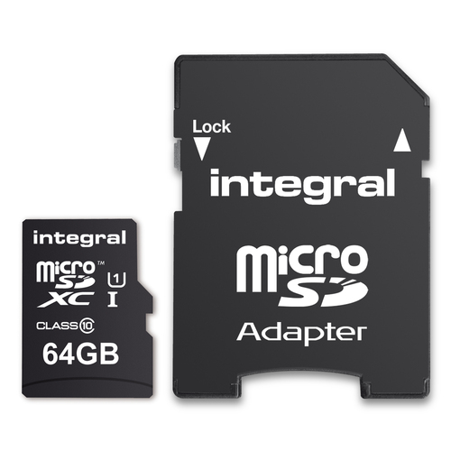 Integral 64GB MICRO SDXC CL10 UHS-1 U1 UP TO 90MBS + ADAPTER SMARTPHONE & TABLET – image 2