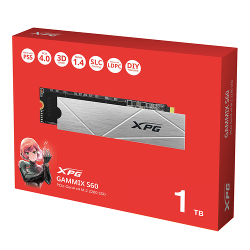 XPG GAMMIX S60 1 TB M.2 PCI Express 4.0 NVMe 3D NAND imagen 8