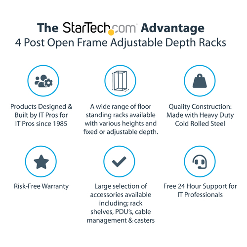 StarTech.com 15U 4-Post Server Rack – image 8