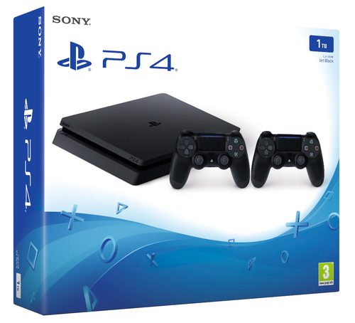 Sony Interactive Entertainment PlayStation 4 Slim 1TB + 2 Dualshock 4 V2