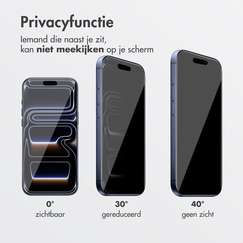 Accezz Gehard Glas Privacy SH00089415 - Screenprotector + Applicator, afbeelding 2
