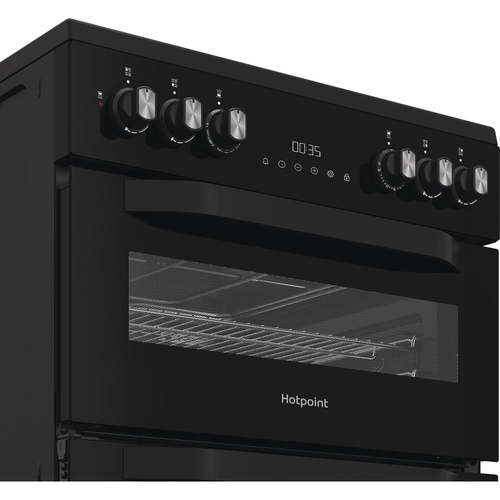 Hotpoint HDD6GDC2B1 Double Oven Dual Fuel Cooker - Black - A/A Rated, Black - image 6