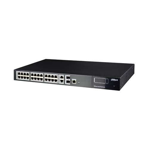 Dahua Technology PFS4228P370 network switch Managed Fast Ethernet (10/100) Power over Ethernet (PoE) 1U Black