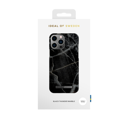 iDeal of Sweden Printed Case iPhone 12PM/13PM Black Thunder