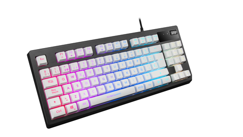 Mars Gaming MKAXWES Compact Keyboard TKL H-Mech RGB Lighting 9 Effects Gel Wrist Rest White Spanish Language – image 4