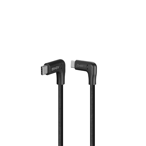 Lindy 32023 USB 3.2 Gen 2 10Gbps 60W USB Type-C (haaks) - USB Type-C (haaks) 1m, afbeelding 5