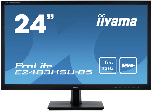 iiyama ProLite E2483HSU-B5 монитор для ПК 61 cm (24") 1920 x 1080 пикселей Full HD LED Черный
