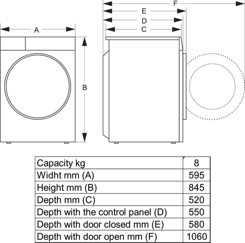 Hisense DH3S802BW3 8kg 3S Series Heat Pump Condenser Tumble Dryer - White - image 8