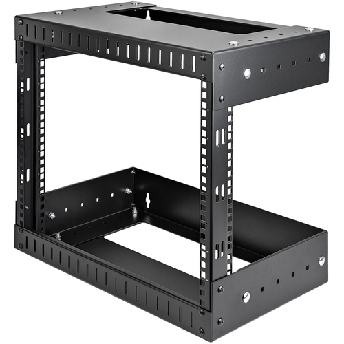 StarTech.com 8U 19 Wall Mount Network Rack - Adjustable Depth 12-20 Open Frame for Server Room /AV/Data/Computer Equipment w/Cage Nuts Rack Sort