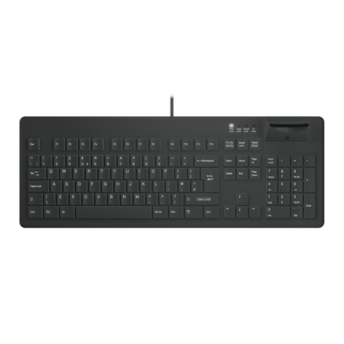 Contour Design Active Key AK-C8200F-UV-B/UK клавиатура Медицина USB QWERTY Британский английский Черный