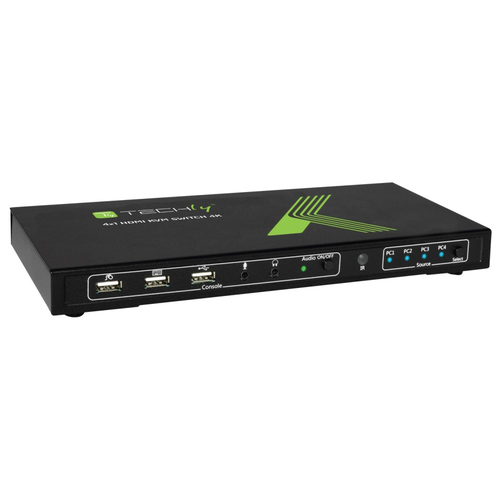 Techly KVM Switch USB, HDMI, 4K, 4 Wege, afbeelding 2