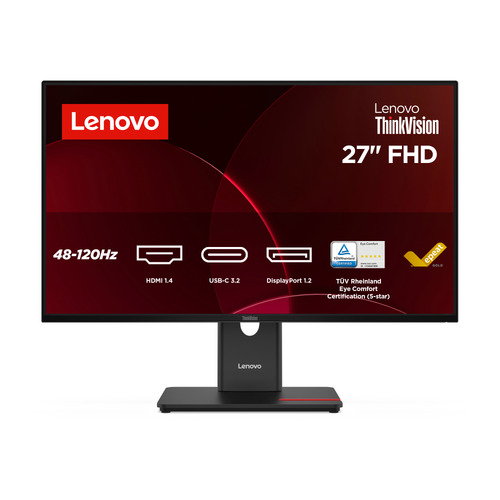 Lenovo ThinkVision T27-40 platta pc-skärmar 68,6 cm (27") 1920 x 1080 pixlar Full HD LED Svart