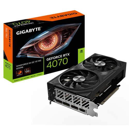 GIGA VGA 12GB RTX4070 WINDFORCE OC V2 12G 3xDP/HDMI GeForce RTX 4070 WINDFORCE 2X OC V2 12G