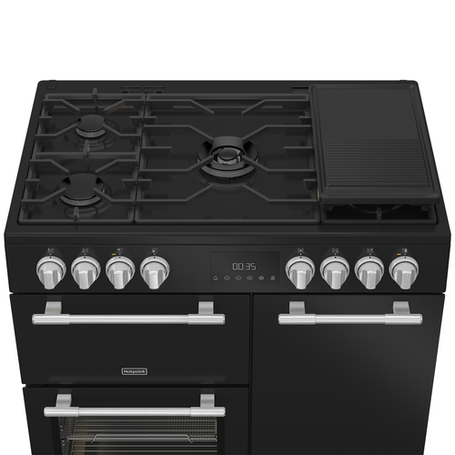 Hotpoint RH90FA20B cooker Range cooker Electric Gas Black – image 4