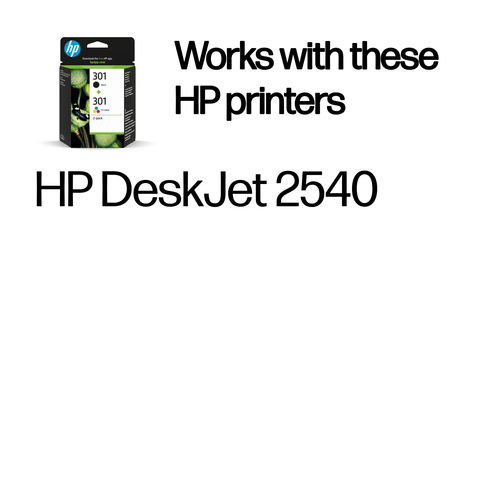 HP 301 2-pack Black/Tri-colour Original Ink Cartridges (N9J72AE) - image 2