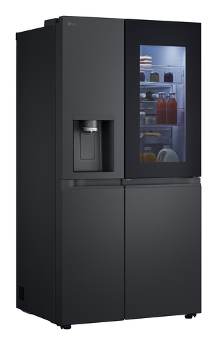 LG InstaView™ ThinQ™ GSXE90EVDD Wifi Connected Plumbed Total No Frost American Fridge Freezer - Black Steel - D Rated, Black - image 2