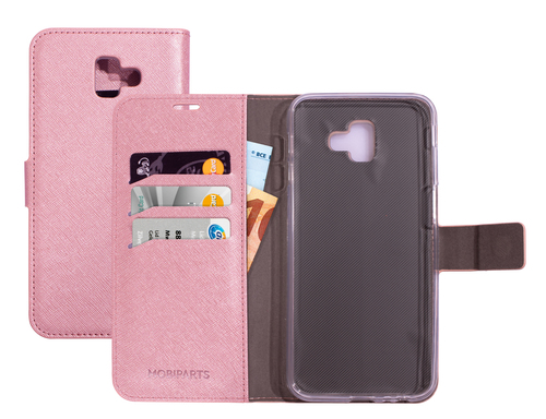Mobiparts Saffiano Wallet Case Samsung Galaxy J6 Plus (2018) Pink