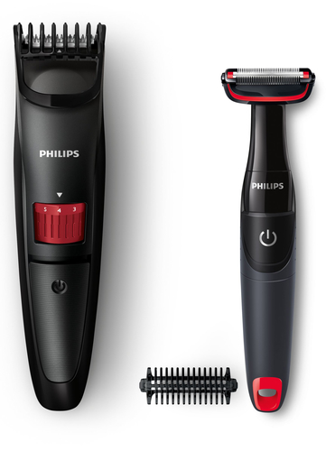 Philips BODYGROOM Series 1000 BG105/85 body groomer/shaver Black, Red