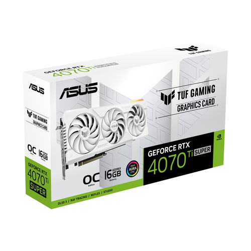 Tarjeta de video ASUS TUF-RTX4070TIS-O16G-WHITE-GAMING 