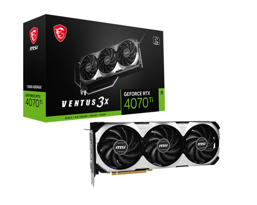 MSI VENTUS GEFORCE RTX 4070 Ti 3X 12G видеокарта NVIDIA 12 GB GDDR6X