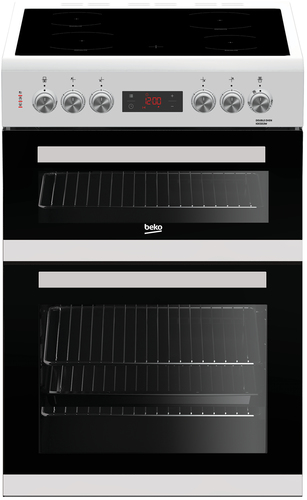 Beko KDC653W 60cm Double Oven Electric Cooker