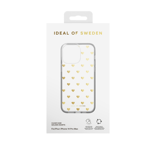 iDeal of Sweden Clear Case iPhone 14 Pro Max Golden Hearts – image 4