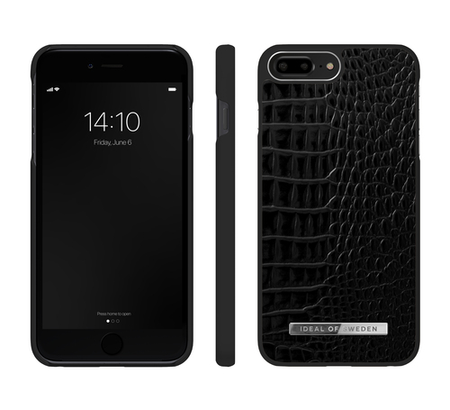 iDeal of Sweden Atelier Case iPhone 8/7/6/6S P Neo Noir Croco Slvr – image 2