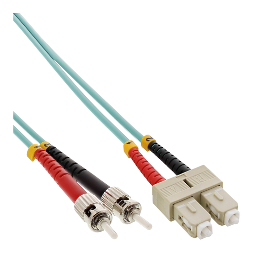 Product image: InLine Fiber Optical Duplex Cable SC/ST 50/125µm OM3 0.5m