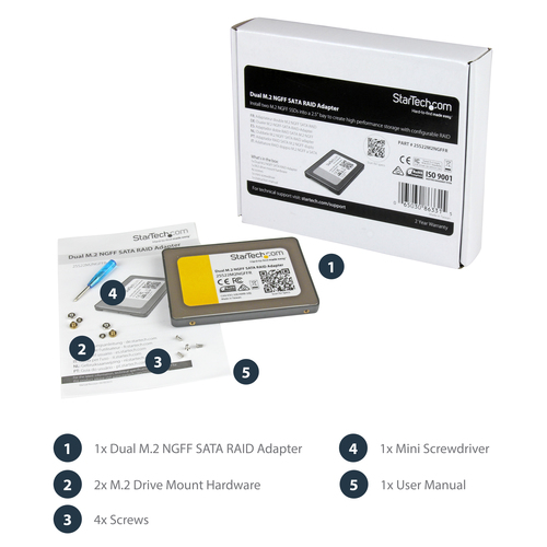 StarTech.com Dual M.2 NGFF SATA Adapter with RAID – image 8