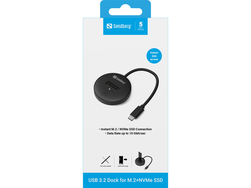 Sandberg USB 3.2 Dock for M.2+NVMe SSD, afbeelding 8