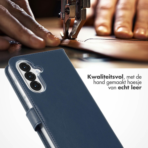 Selencia Echt Lederen Bookcase Samsung Galaxy A56 - Blauw, afbeelding 2