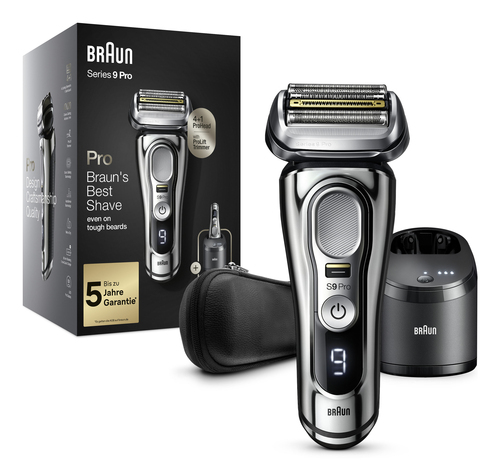 Braun Series 9 9486cc Сеточная бритва Триммер Хромовый