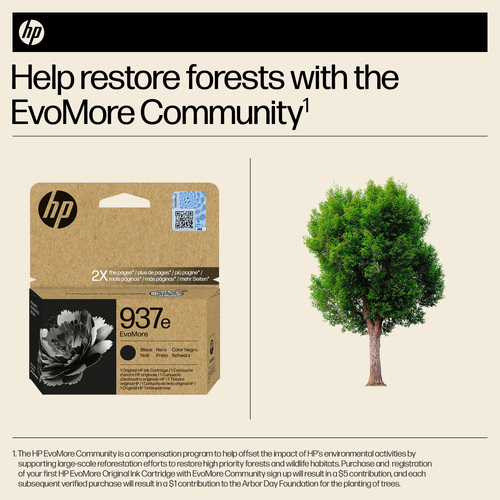HP 937E EvoMore Original Ink Cartridge High Yield Black 4S6W9NE - image 2