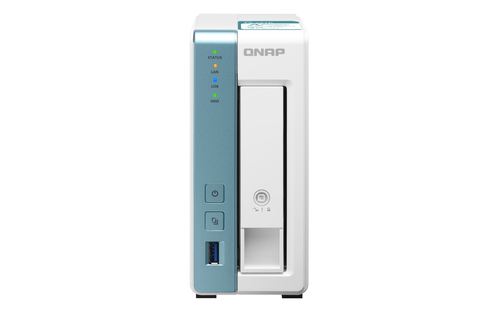 NAS QNAP TS-131K-US PROCESADOR ALPINE AL214 / MEMORIA RAM 1GB / 1 BAHIA FRONTALES SATA 35 PULGADAS y 25 PULGADAS / 1 PUERTO RJ45 1GbE / MONTAJE EN ESCRITORIO / APLICACIONES DE USO PERSONAL PARA COMPARTIR Y RESPALDAR DATOS EN LA NUBE - TS-131K-US