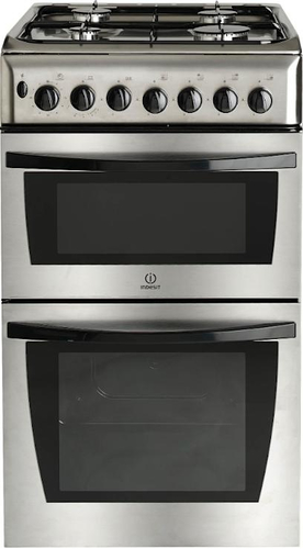 Indesit KD3G21XG cooker Freestanding cooker Gas Stainless steel