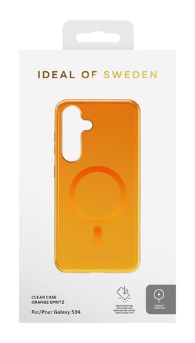 iDeal of Sweden Clear Case MagSafe Galaxy S24 / S25 Orange Spritz – image 4