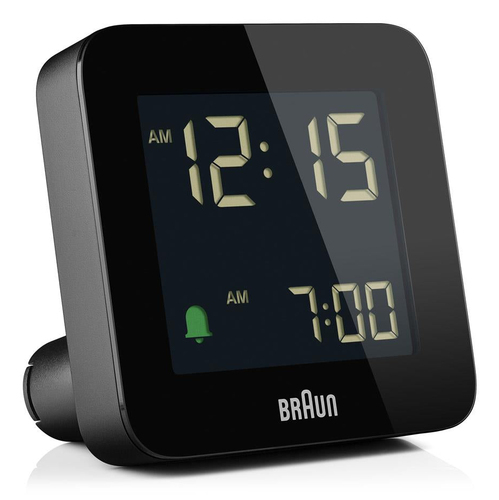 Braun Unisex Digital Alarm Clock in Black Black One Size female - image 1