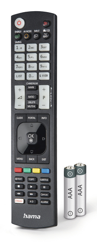 Hama Universal Remote Control voor LG TVs IR Teachable Illuminating Buttons Afstandsbediening Zwart, afbeelding 4