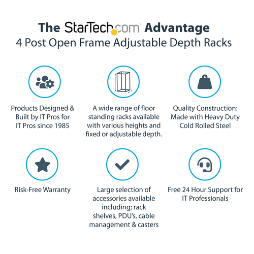 StarTech.com 18U 4-Post Server Rack – image 8