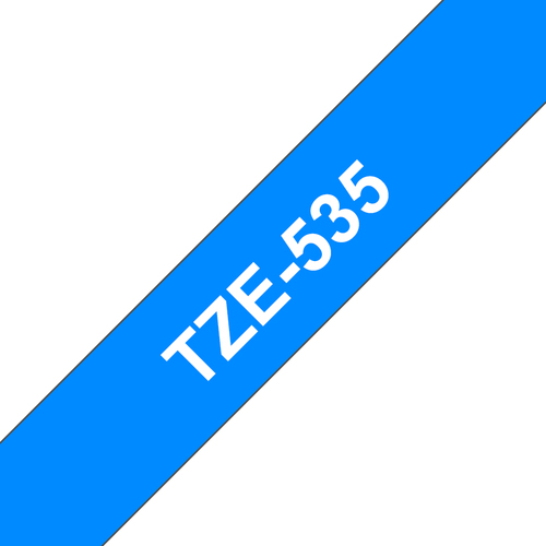 Brother P-touch TZe-535 12mm x 8m White On Blue Laminated TZE535 - image 1